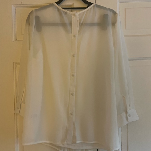 NEW with tags Stitchfix Paper Moon button back white blouse size XL - Picture 3 of 4